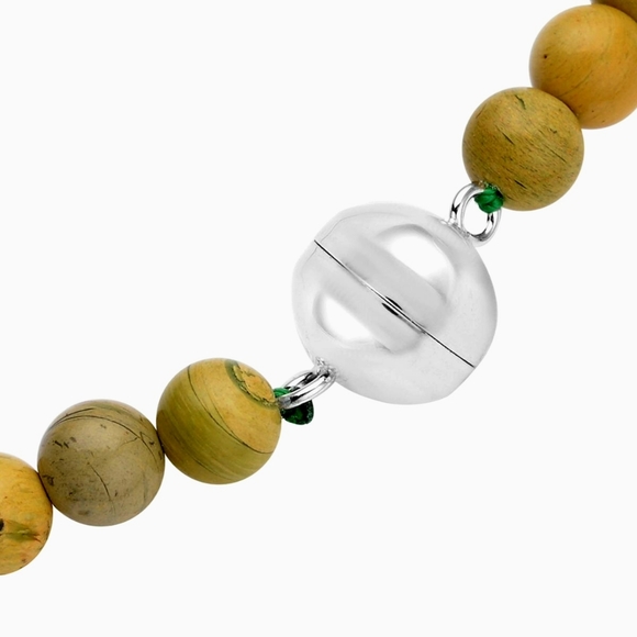 NWT RARE MUSCOVITE BEADED NECKLACE IN RHODIUM OVER STERLING SILVER - Picture 7 of 7